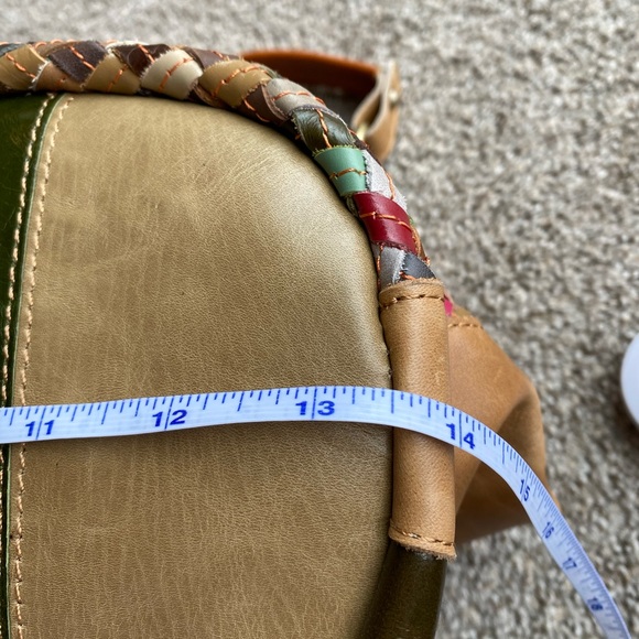 AmeriLeather Y2K Colton Patchwork Leather Hobo Bag Tote - Picture 8 of 8